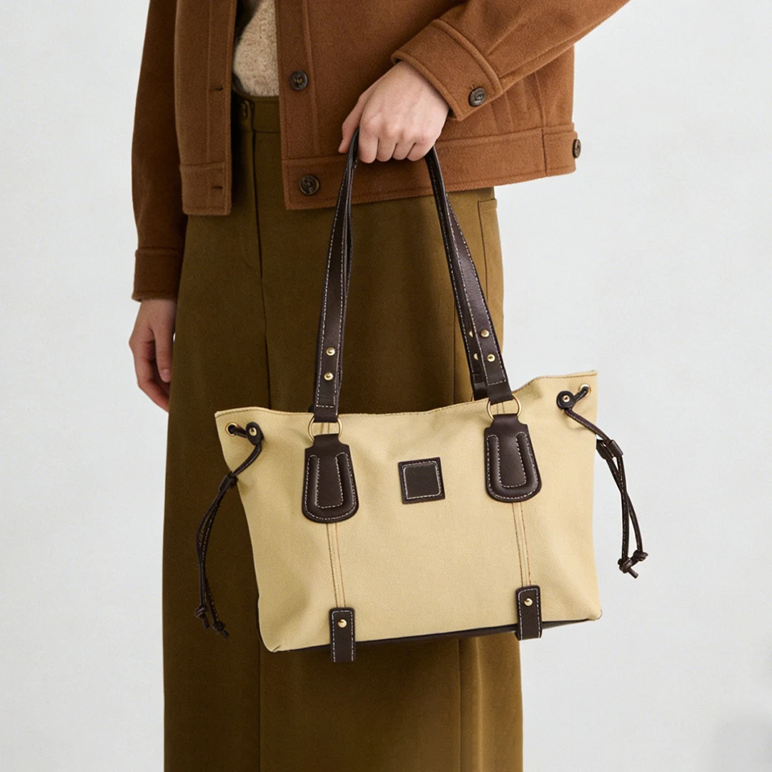 

Сумка на плечо для женщин, ретро-стиль, с цветными блоками, замшевая сумка-тоут, женская вместительная сумка через плечо, повседневная, для работы и на каждый день