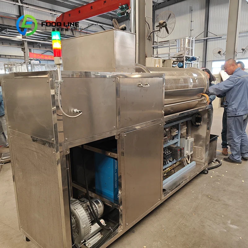 Customized High Capacity Caramel Popcorn Machine, Industrial Hot Air Production Line for Mass Snack Processing
