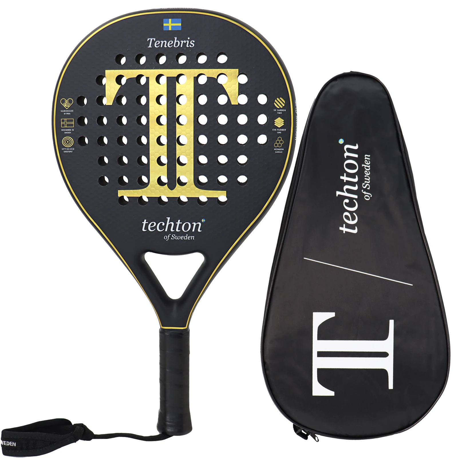 Padel Racket Tennis Racket with Cover Bag, EVA Soft Round Shape, 3D Hexgon, Carbon Fiber, 3K, 12K, 2023