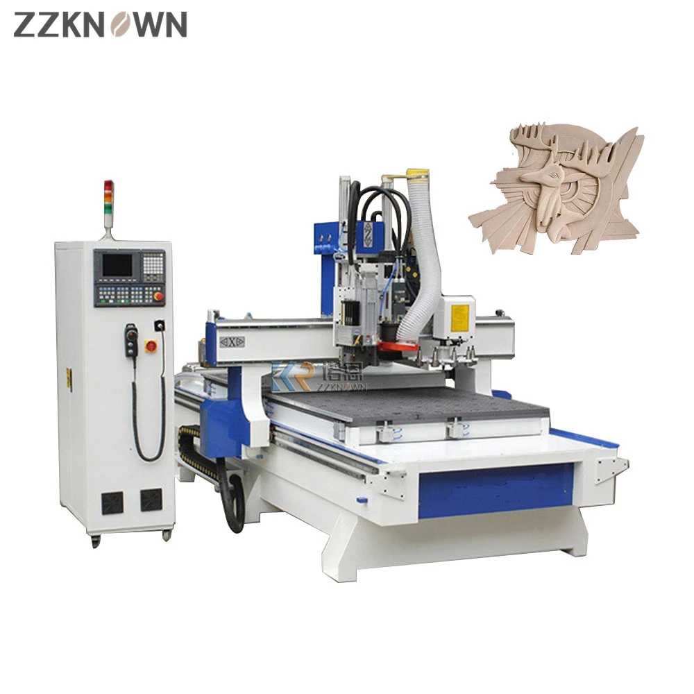 ATC Engraving CNC Milling Machine Automatic 3d Wood Carving CNC Router Automatic Knife for Sale