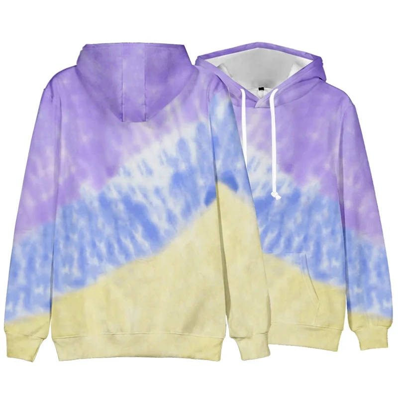 Spring Autumn Men Women Tie Dye 3d Printing Hoodie Colorful Pullover Kids Casual Fashion Polyester Clothing Loose Coat With Hat