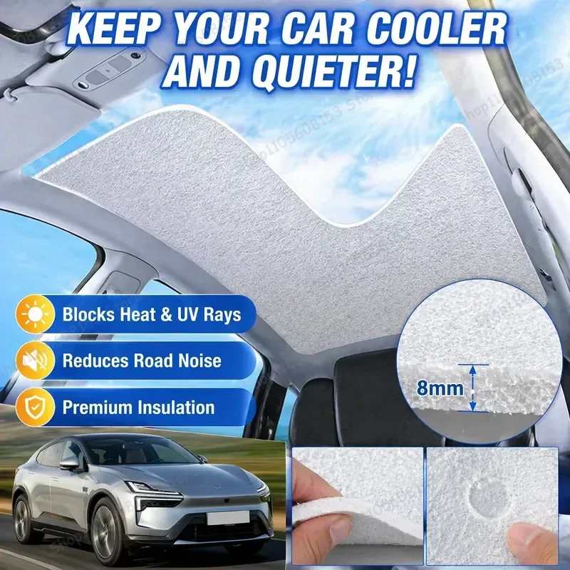 For Polestar 4 2024 2025 2026 Car Roof Sunshade Electrostatic Skylight Shade UV Protection Auto Sun Blind Heat Reflective