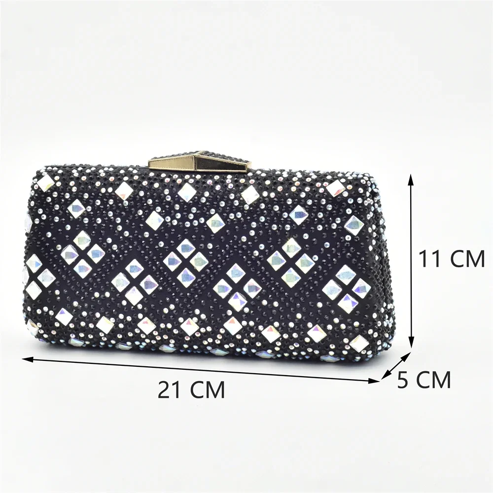 Fashion Wedding Shoe and Purse for Bride Matching Shoes and Bags High Quality Glitter Nigerian Party Shoe Sandals Clutch Purse