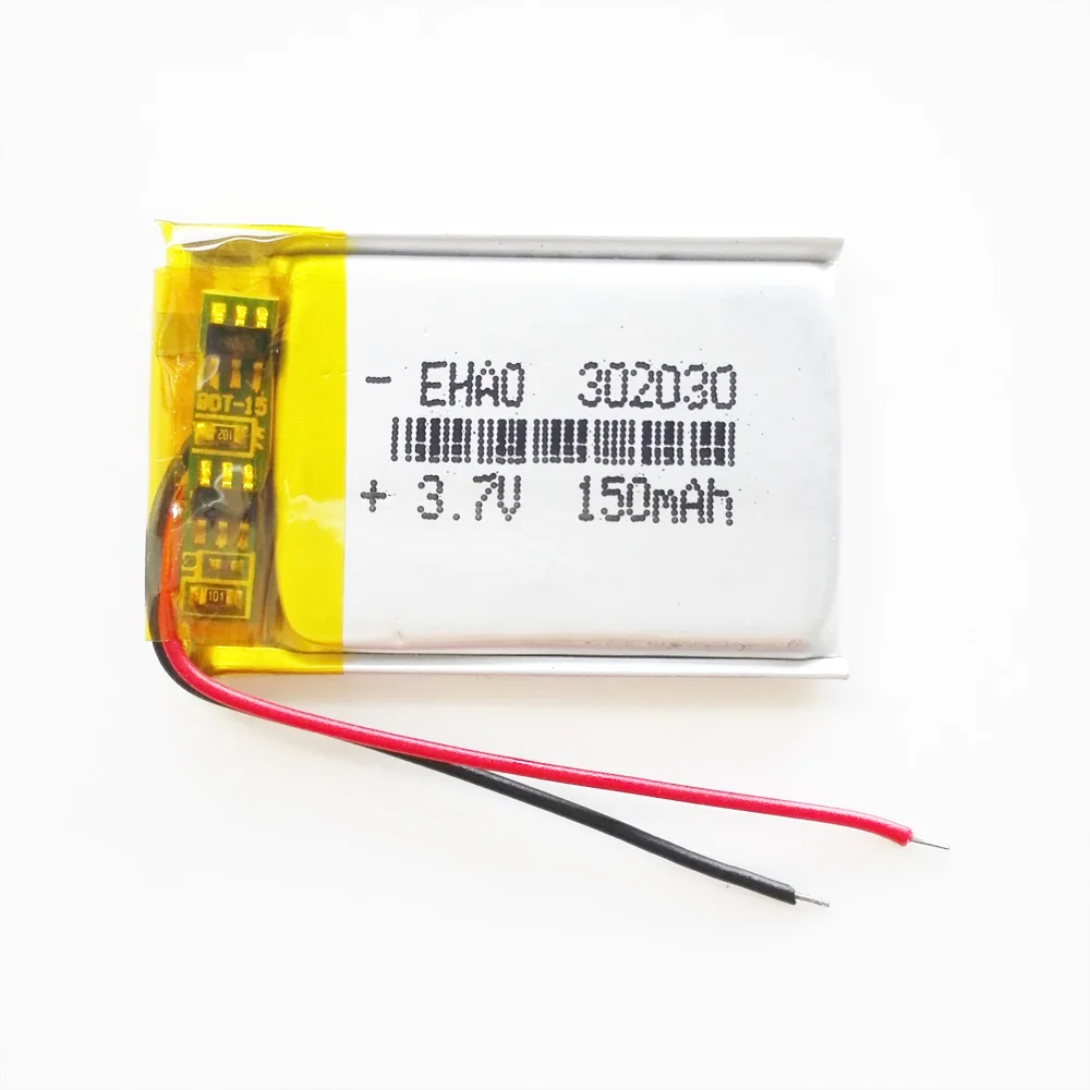 3.7V 150mAh 302030 032030 Lithium Polymer Lipo Rechargeable Battery Power For MP3 GPS Bluetooth Speaker Bluetooth Headset Camera