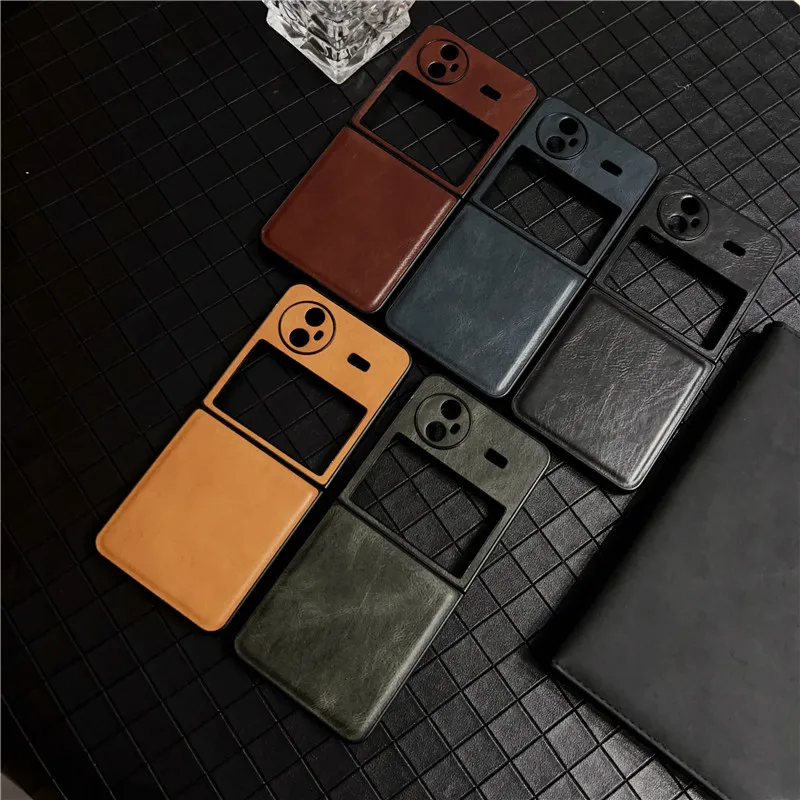 

Leather Phone Case For VIVO X Flip Solid Color Protective Shell Cover