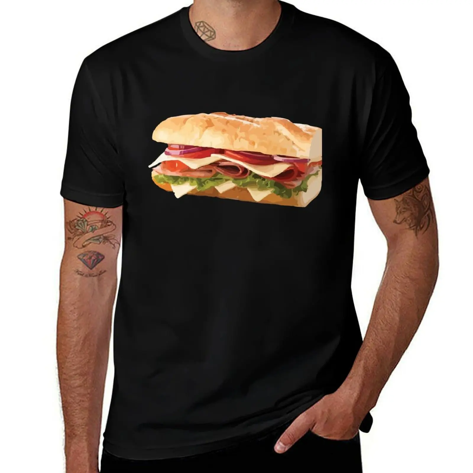 Classic Sub Sandwich comfort food T-Shirt cotton graphic tees oversized shirts graphic tee mens graphic t-shirts anime