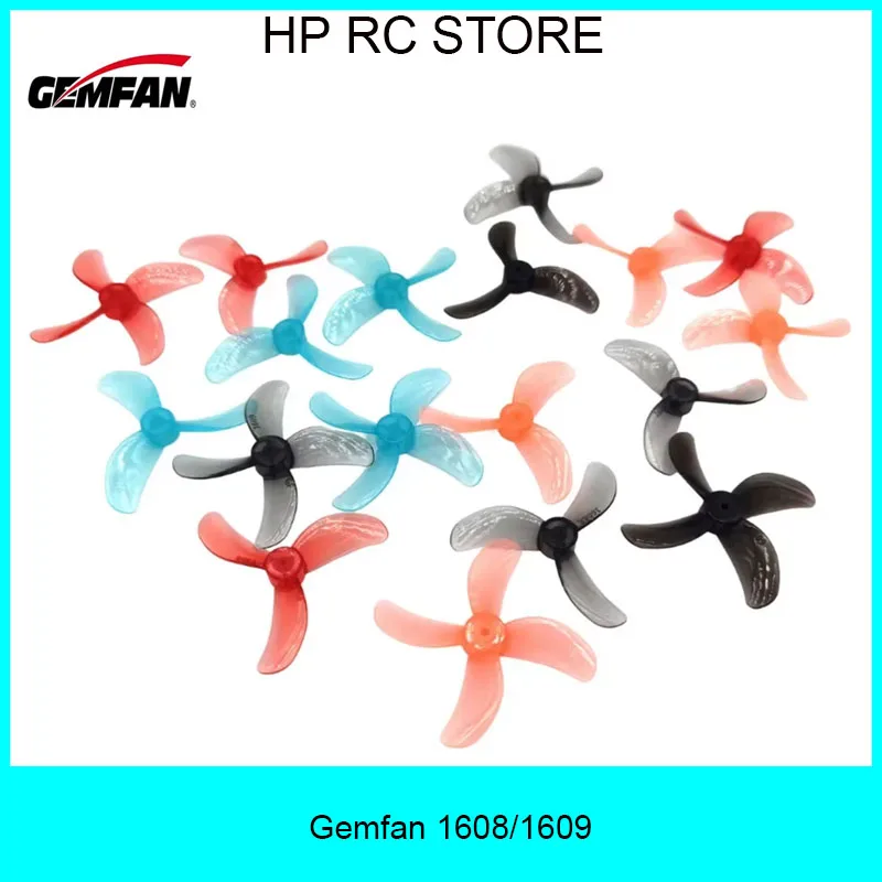 8 ペア Gemfan 1608 3 ブレード/1609 4 ブレード 40mm PC プロペラ マイクロフープ FPV レーシング フリースタイル タイニーフープ ドローン用