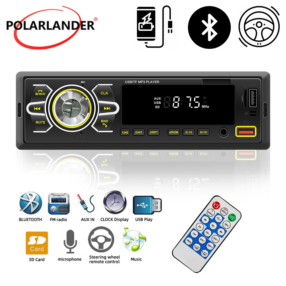 

Автомобильный радиоприемник Аудио Музыка Стерео 12 ~ 14,4 В 1DIN D3111 Автомобильный Mp3-плеер Пульт дистанционного управления Цифровая функция Bluetooth USB/AUX In-Dash