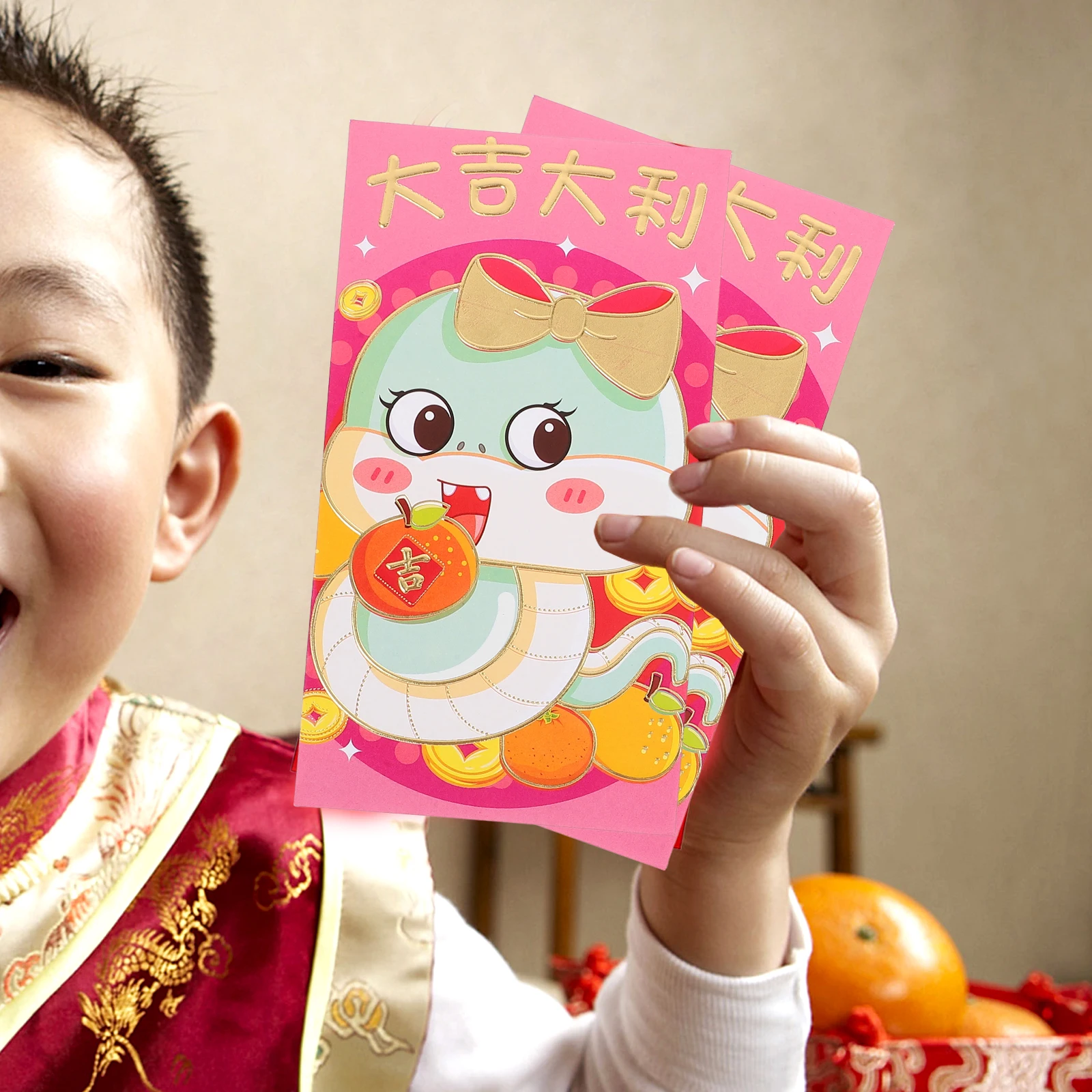 

30pcs Chinese New Year Red Envelopes 2025 Snake Year Elegant Creative Design Spacious Money Gift Packaging Traditional Spring