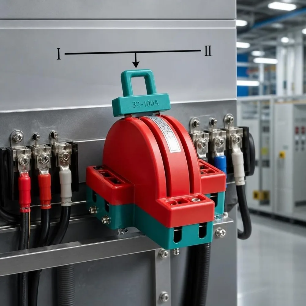 Durable 2 Pole Knife Disconnect Switch 32A / 63A / 100A 220V Power Disconnect Switch Double Throw Switch