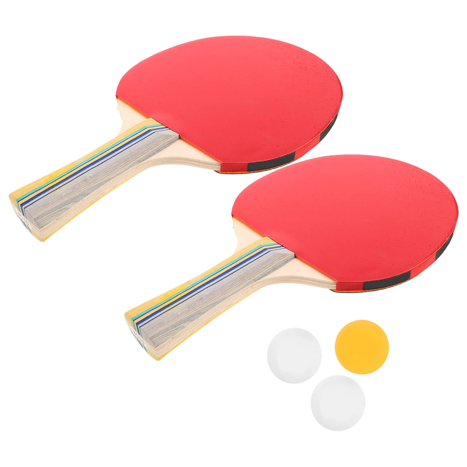 

Portable Table Tennis Paddle Set Long Handle Ergonomic Design Comfortable Grip Paddles Unfinished Wood for Family Fun