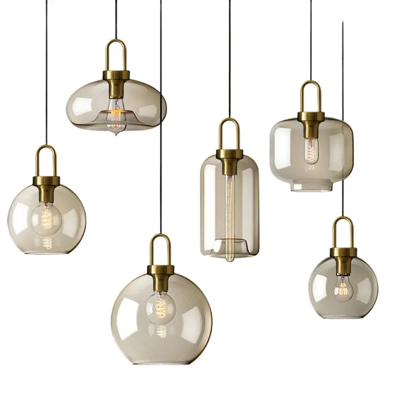 Modern Glass Pendant Loft Industrial Light 6