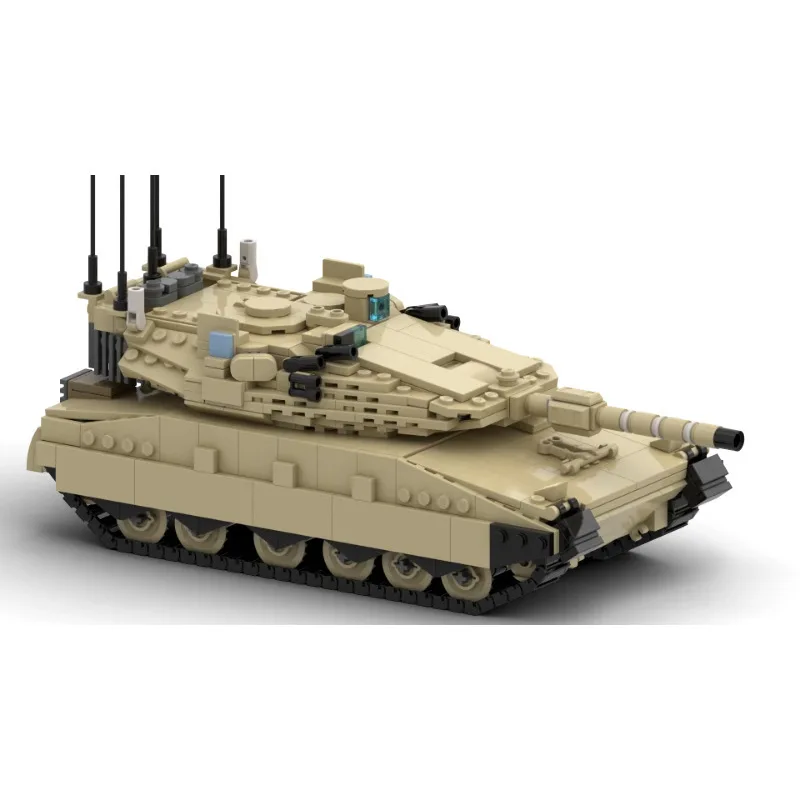 Merkava Mk4 Tank Blocks, Modern Military Armored Vehicle Model, DIY Bricks for Military Fans, Collection & Display