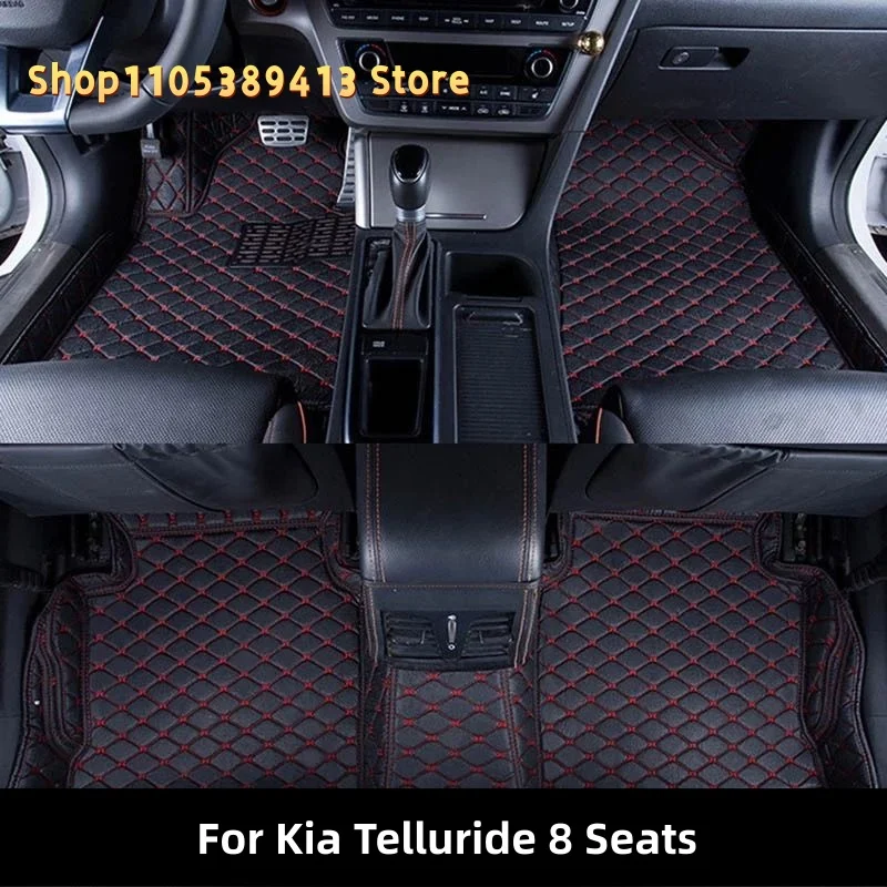 

Коврики для автомобиля из кожи на заказ для Kia Telluride 8 мест 2024-2028 гг. Аксессуары для автомобильных ковриков