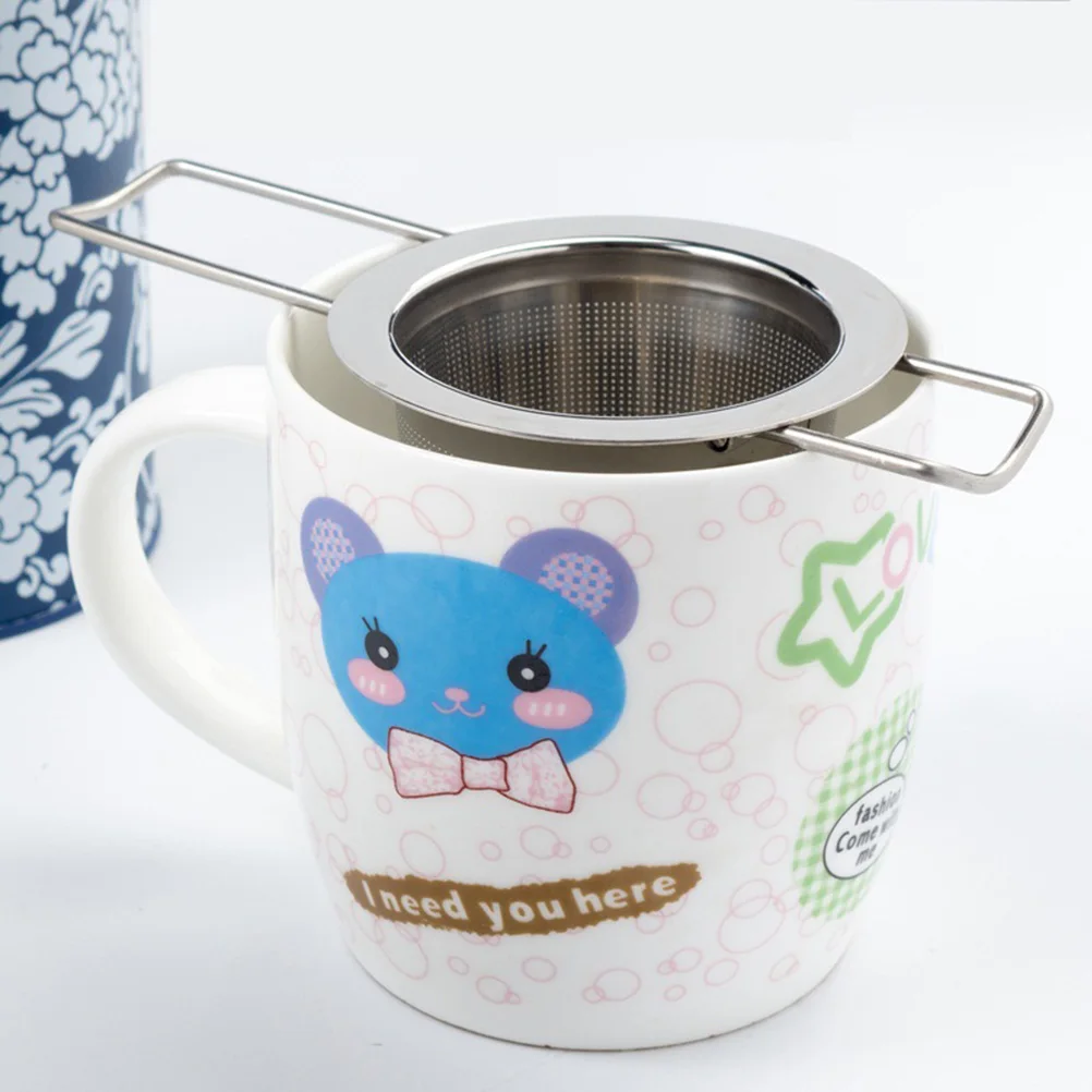 

Stainless Steel Tea Strainer Coffee Filter Strainers Infuser with Lid Fair Cup Loose