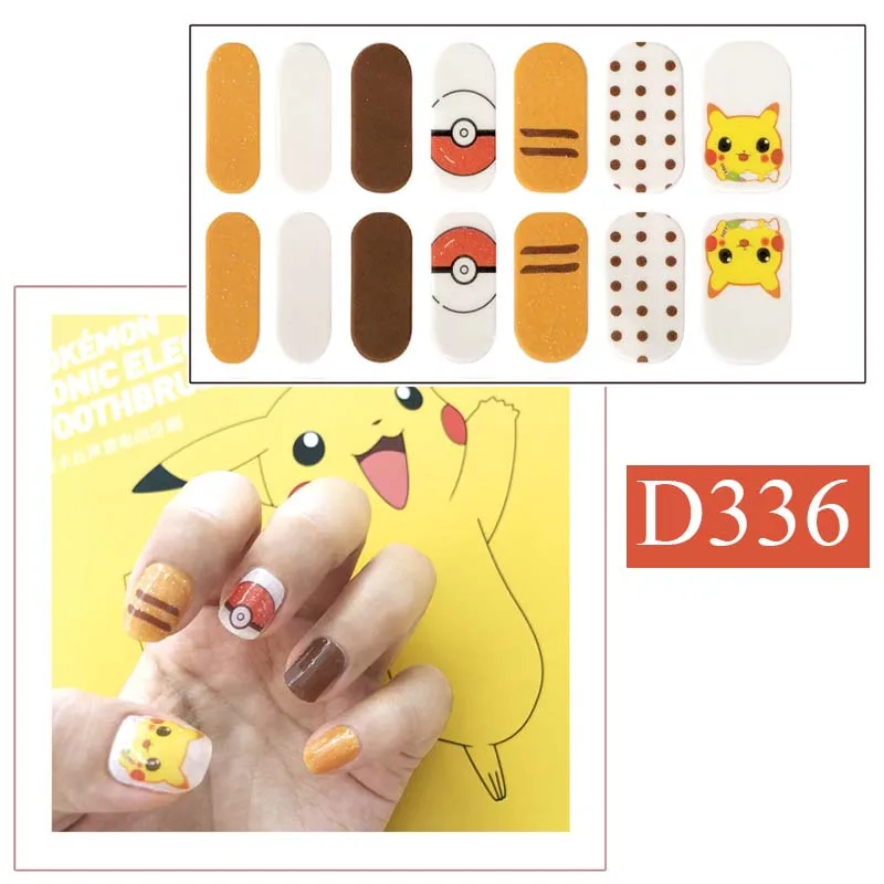 Nagellakstrips Zelfklevende Art Design Sticker Full Cover Gel Wraps Stickers Voor Vrouwen Stickers Decoratie Sliders D336