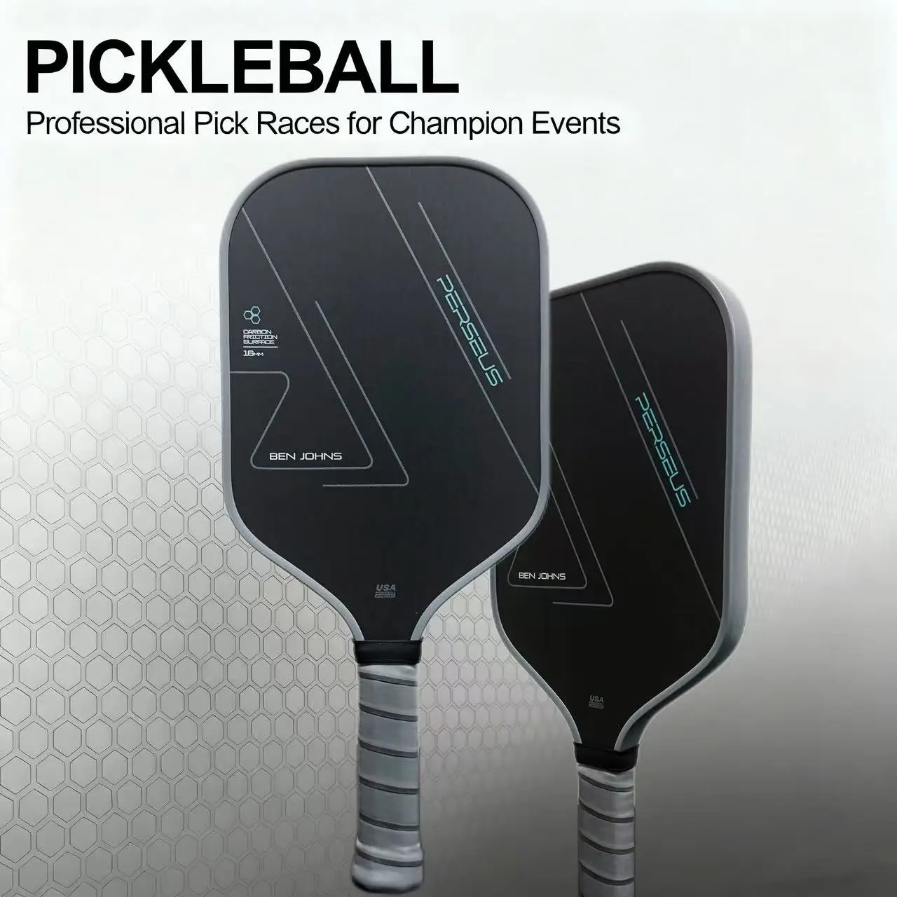 

PERSEUS-Carbon Fiber T700 Pickleball Paddle with Rough Texture, 16mm, High Friction