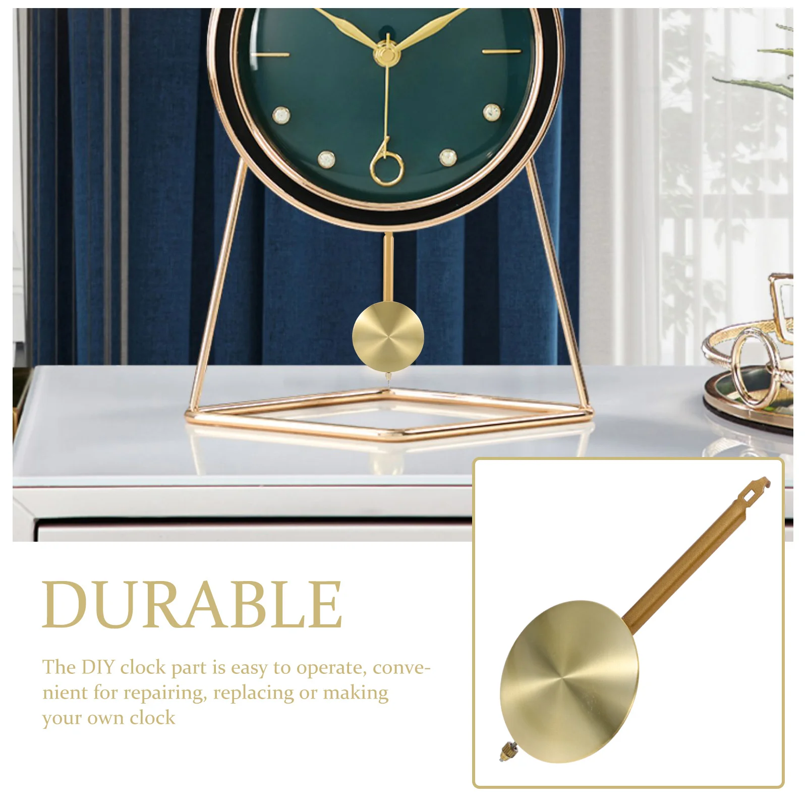 

Parts Metal Replacement Durable Wear Resistant Movement Parts Accessories Supplies Replacement Pendulum For Wall Clock Part