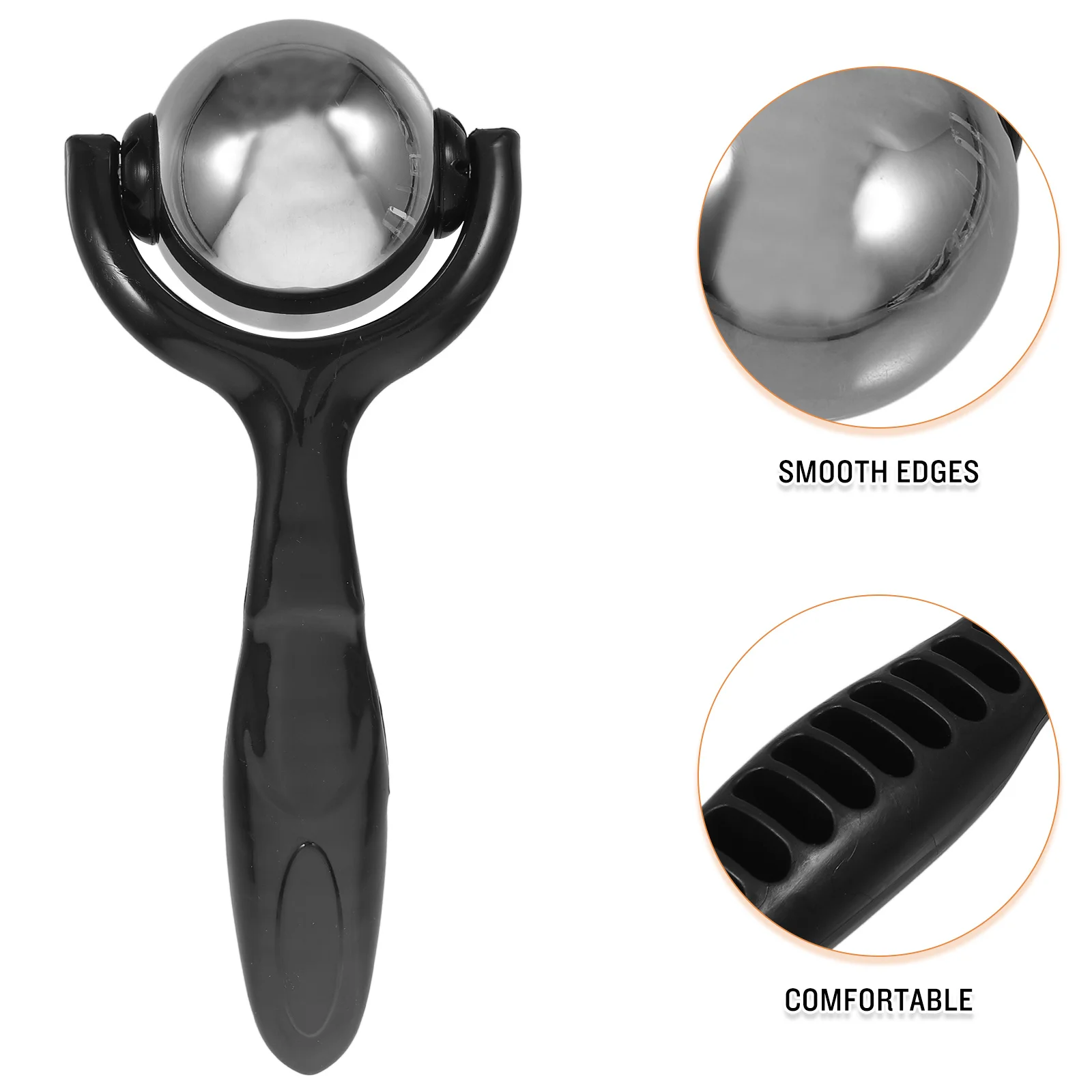Manual Face Massage Ball Metal Facial Roller For Face Guasha Scraping Tool Smooth Edge Eye Roller Skin Care Device