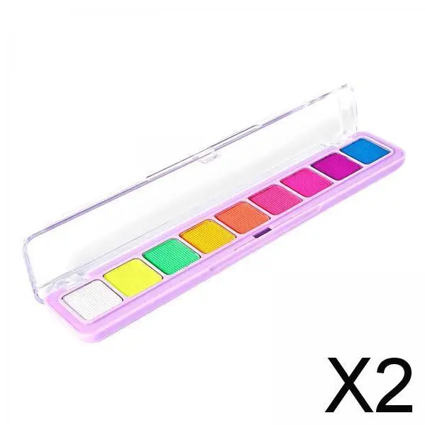 

Fluorescent Face Body Painting Palette Water Activated Face Makeup Paint Kit for Theater Stage Performance Carnival
