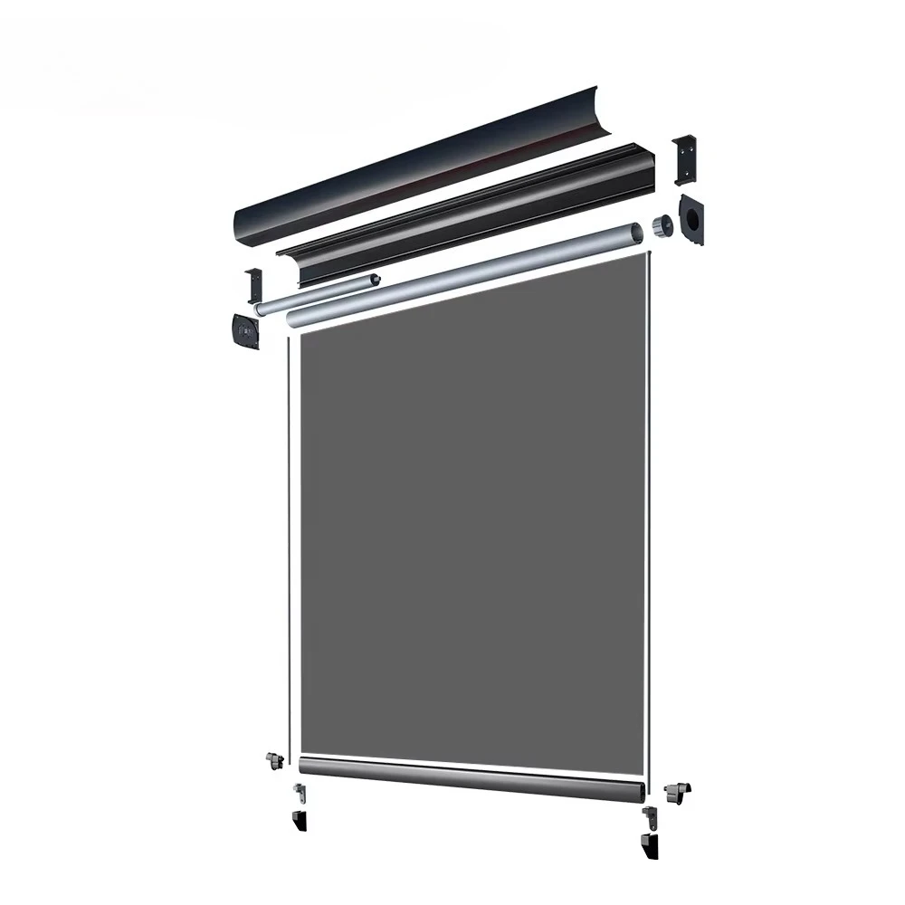 

Wire guide rail manufacturer price PVC outdoor zipper electric roller shutter