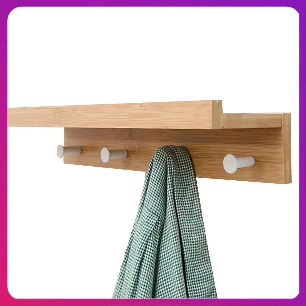 

ABKL-Wooden Wall Shelf Wall Mount Organizer For Kitchen Bedroom Home Decor Kid Room DIY Wall Decoration Holder