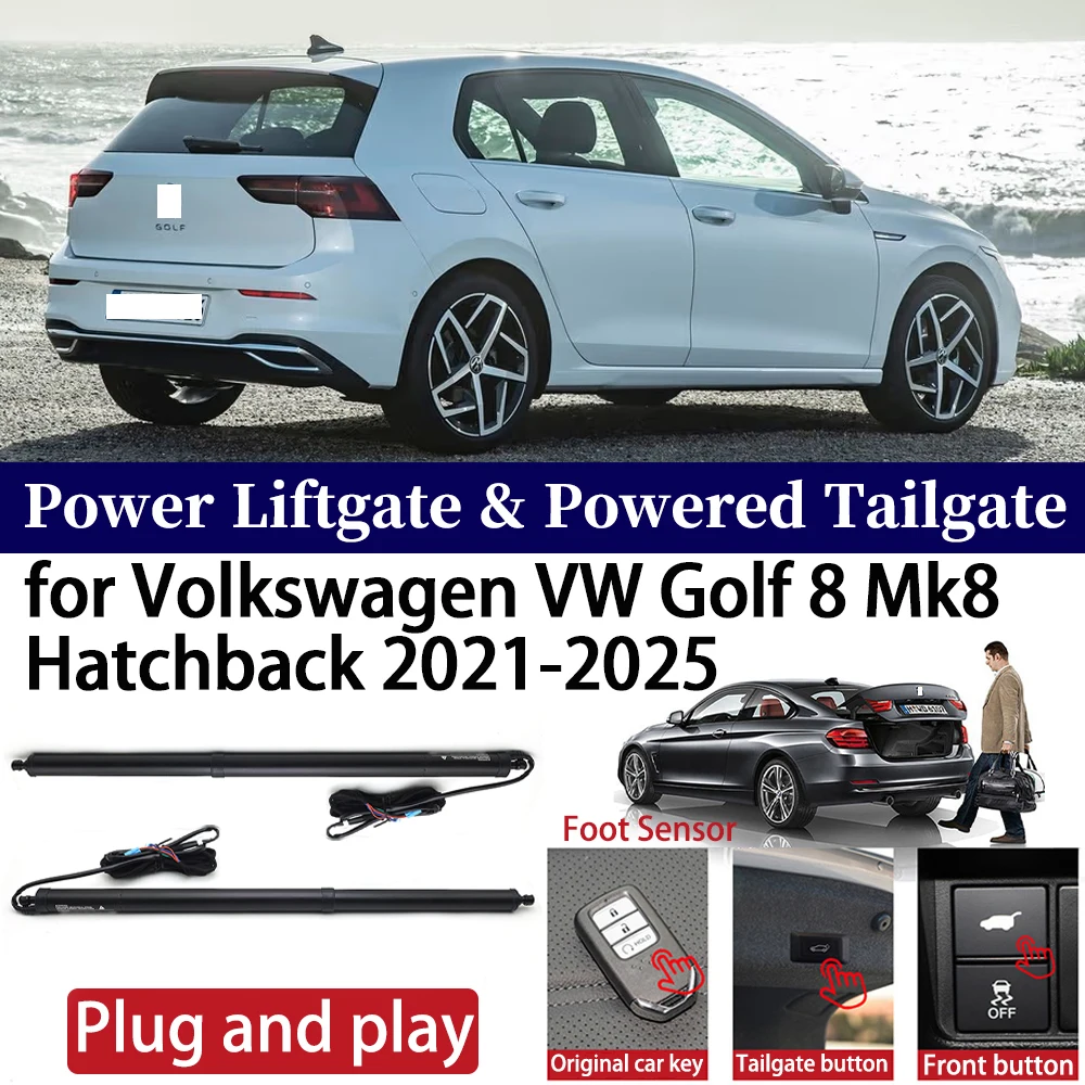 

for Volkswagen VW Golf 8 Mk8 Hatchback 2021-2025 Car Power Liftgate Automatic One-Click Powered Tailgate Strut Plug and paly