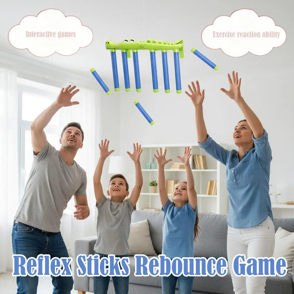 Reflex Drop Sticks Challenge Game Hand Eye Coordination Reaction Training Toy Adjustable Speed Catching Stick for Kids Adul A0E4