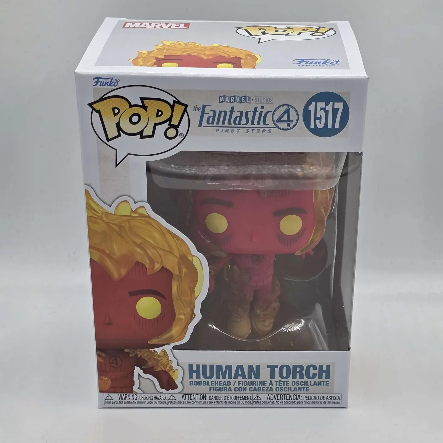 

Funko Pop Human Torch Action Figure Anime The Fantastic Four: First Steps Lineup Figure Model Cartoon Cool Desk Decoration Gifts