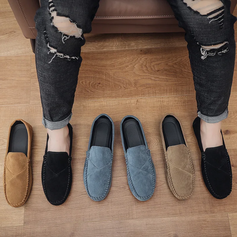 

2026 New Spring Autumn Fashion Men's Casual Single Shoes Versatile Low Cut Driving Shoes Lazy Shoes