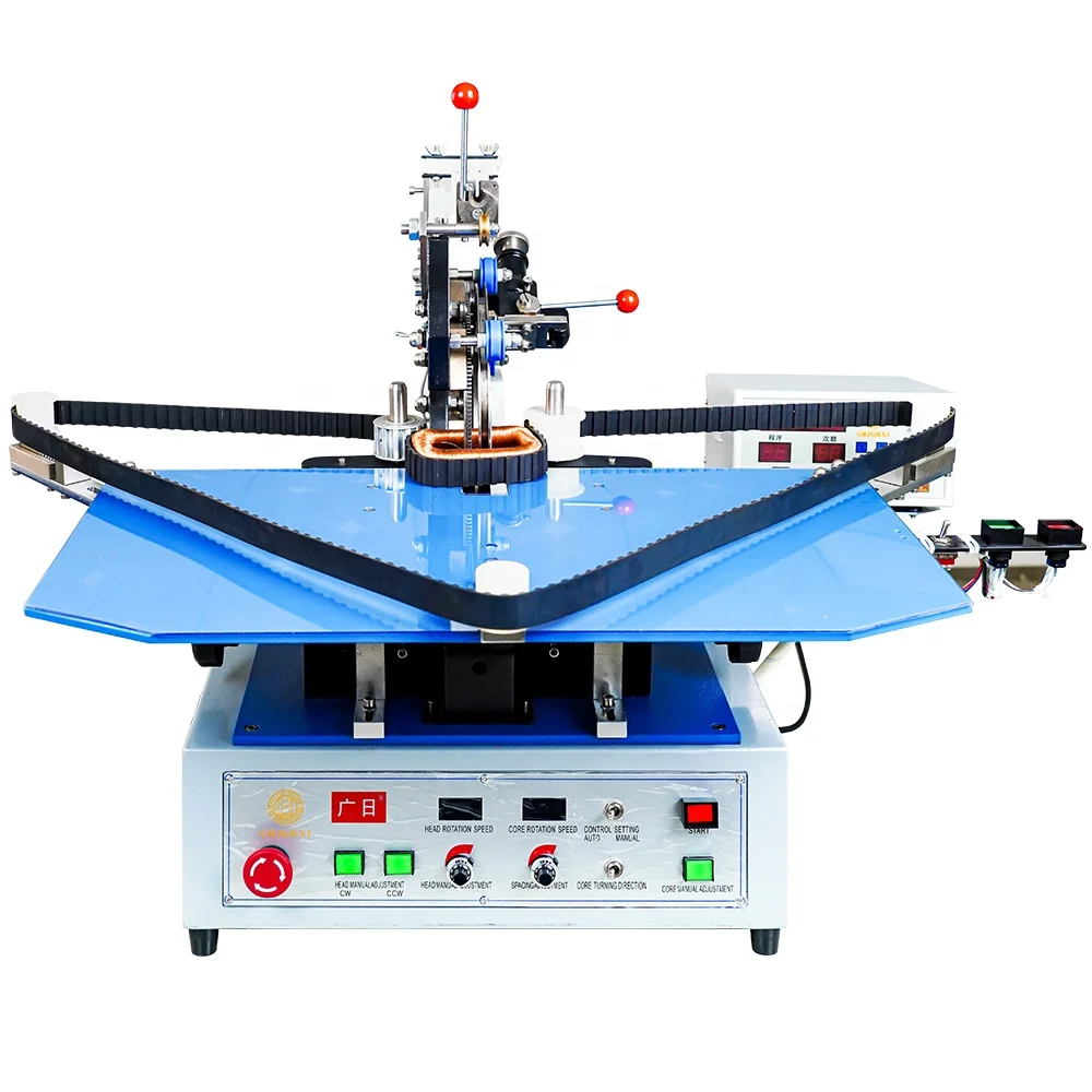 High-precision CNC Geared Belt-driven Automatic Transformer Ring Reeling Electrical Motor Rectangular Oval Coil Winding Machine