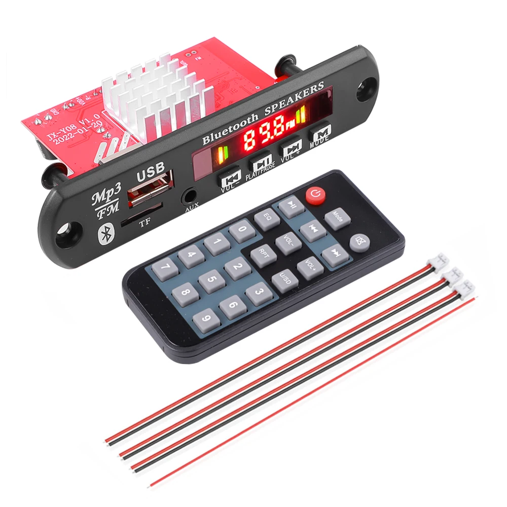 60W 120W Verstärker DC 12V MP3 Decoder Board Anruf Aufnahme Bluetooth 5,0 Auto MP3 Player USB Modul FM Mit Fernbedienung
