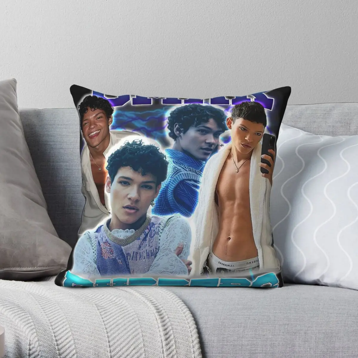 Омар Рундер певец Y2K ретро квадратная наволочка полиэстер лен бархат креативная декоративная наволочка на молнии чехол для дивана