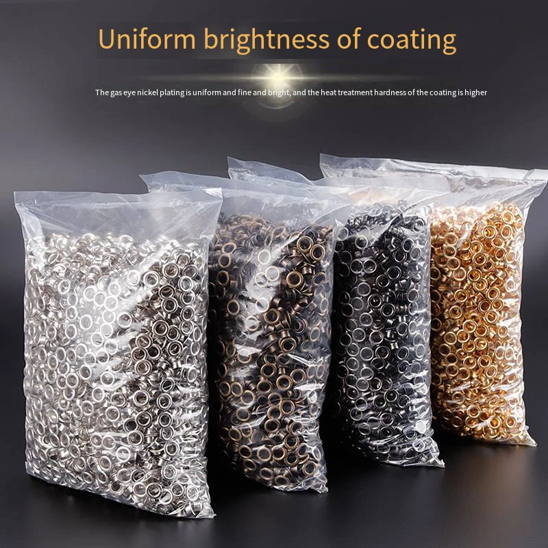 5000Sets Grommet Metal Eyelets Accessories Diy Craft Banner Clothing Clip For Tarpaulin Curtains Shoes Bag Eyelets With Washer