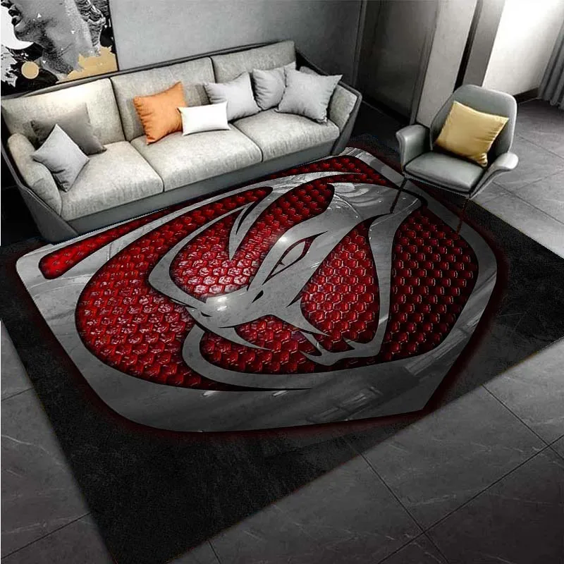 D-Dodge SRT Hellcat Challenger Logo Pattern Area Rugs for Living Room Bedroom Decoration Children Play Room Mat Anti-slip Carpet