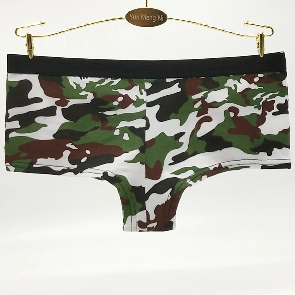 Hot Selling 1pc/Lot Camouflage Letter Printing Cotton Girl Boxer Underwear Women\'s Panties Ladies Briefs 89263