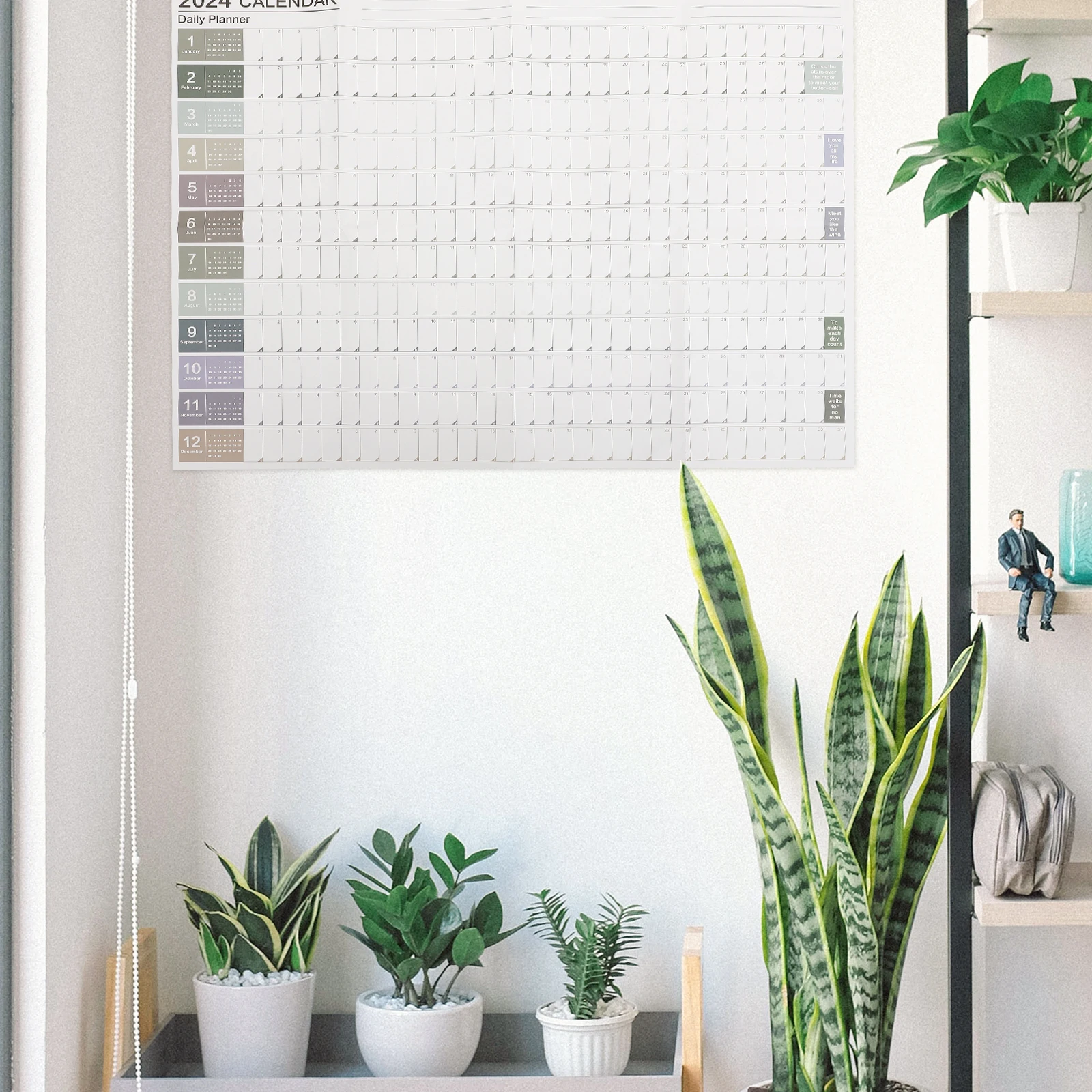

Wall Calendar 2024 Yearly Planner Schedule Daily Paper Monthly Tear Off Memo Office Home Decor Modern Design Printing Product