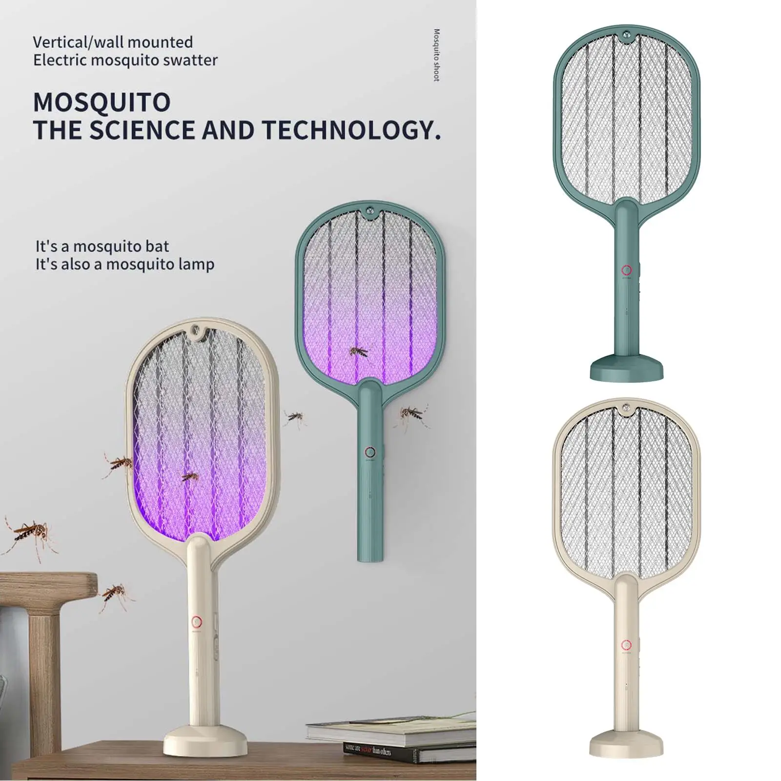 USB Swatter 3000V LED Bug Fly Insects Zapper Racket Control