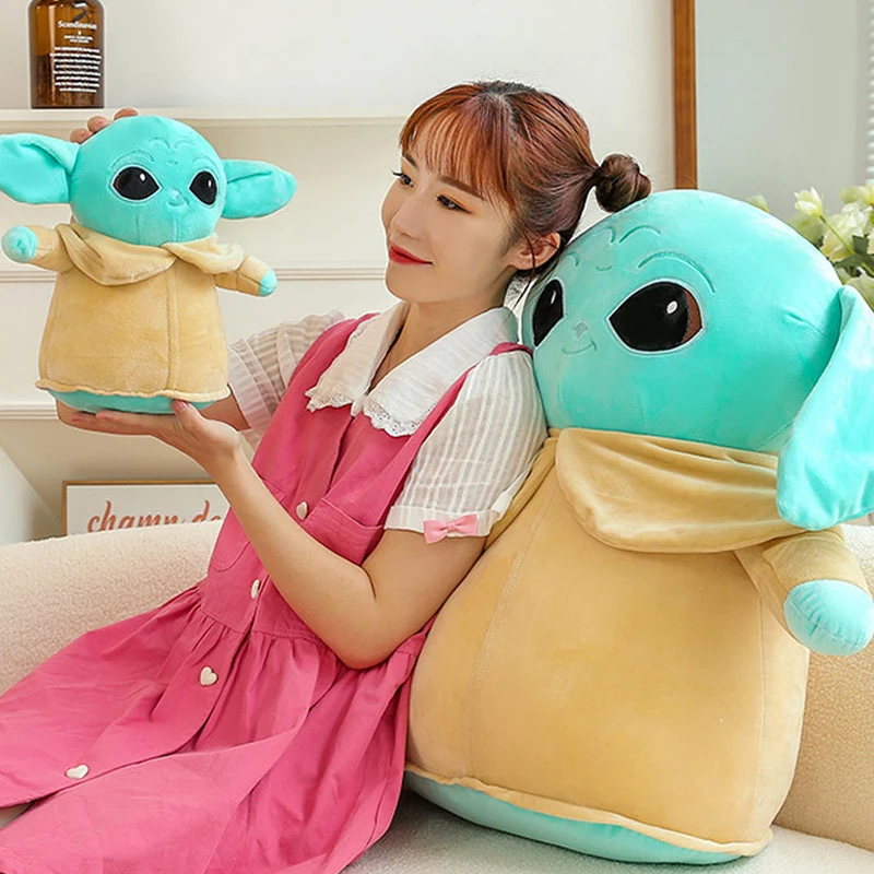 30-65cm Baby Yoda Plush Toys Mandalorian Grogu Cartoon Kawaii Plushie Anime Birthday Pillow Stuffed Gift for Childrens Xmas - view 6