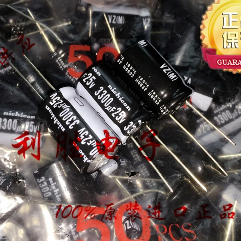 5PCS 3300UF 25V NICHICON capacitor 25V 3300UF 105 degrees