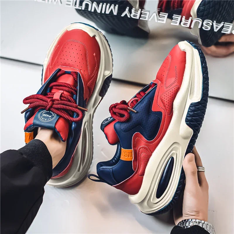 2024 New Trendy and Fashionable Low Top Thick Sole Comfortable Niche Sports Versatile Design Sense Casual Shoes for Men