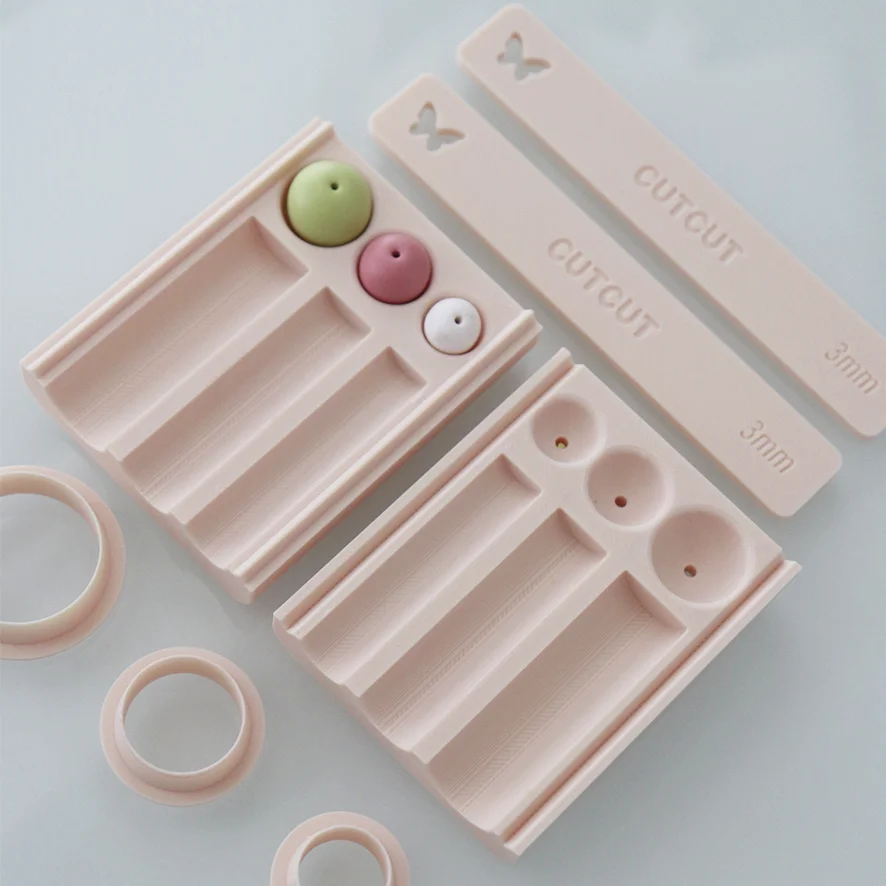Polymer Clay Soft Ceramic Ball Rub Tool Belt Punch Auxiliary Earring Necklace Spherical Mold