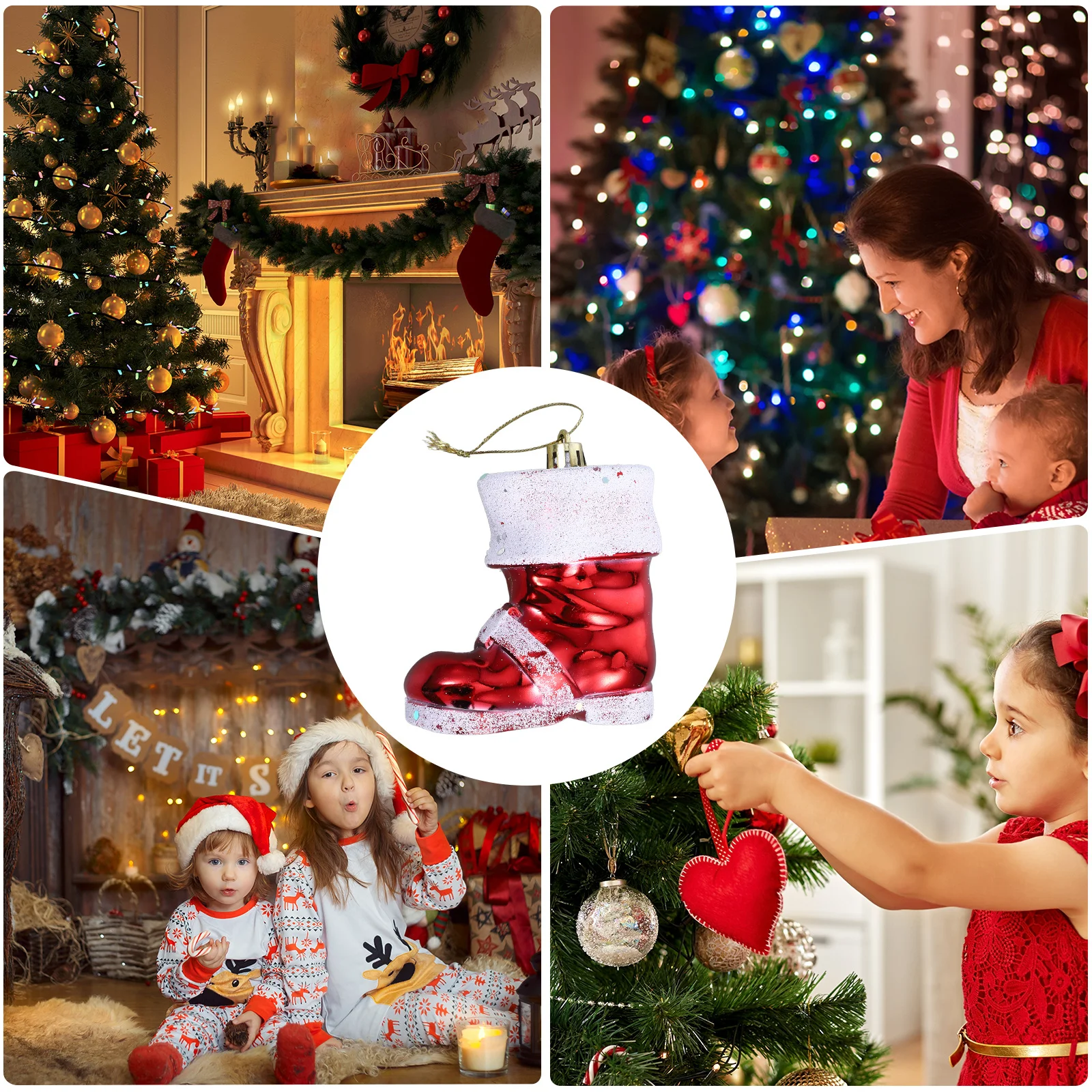 

3Pcs Xmas Hanging Ornaments Plastic Christmas Tree Decoration Party Decor Xmas Tree Hanging Ornaments Christmas Decorations