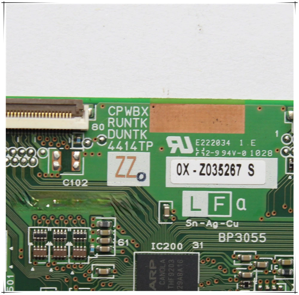 TV T-con Board CPWBX RUNTK DUNTK 4414TP ZZ for TV LCD CONTROLLER ...etc. Original Equipment 4414TP CPWBXRUNTK Free Shipping