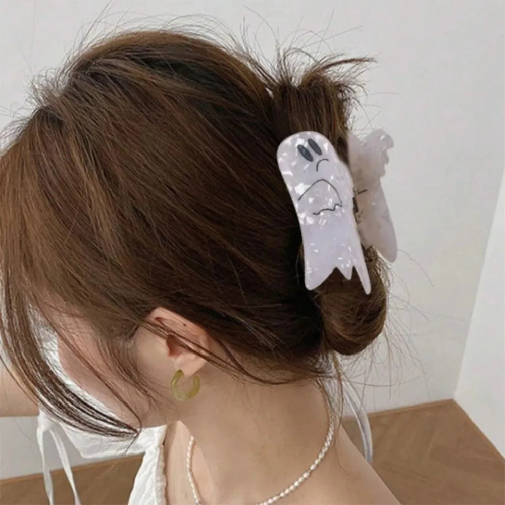 

Hair Accessories Funny Halloween Shark Clip Waterproof Ghost Pumpkin Shark Clip Castle Creative Acetic Acid Hair Claw Festival