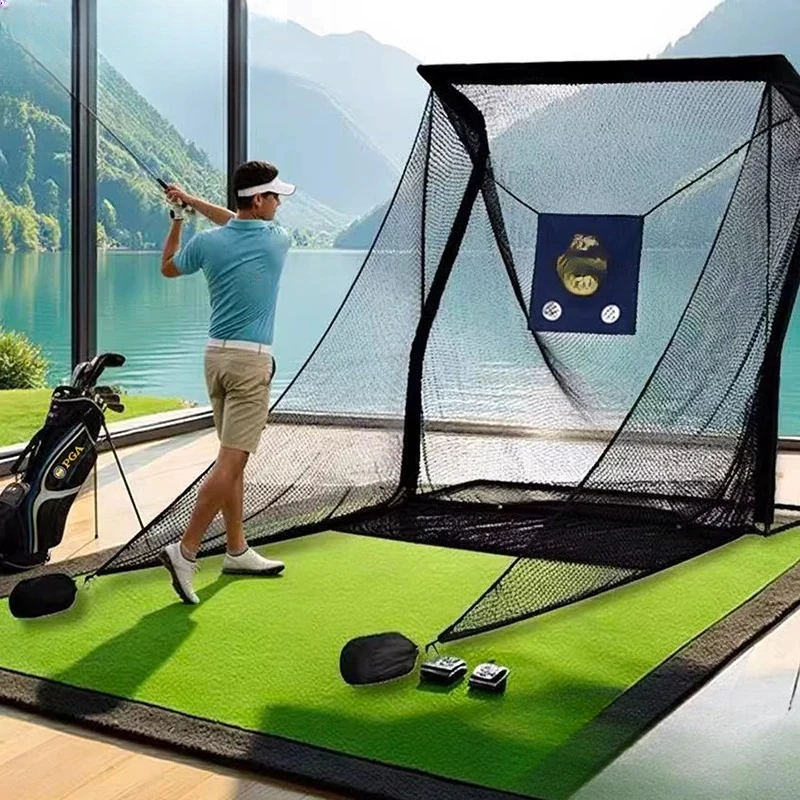 PGM Golf Training Hitting Net for Driving Range with Enlarged Side Protection Indoor Outdoor Golf Practice Equipment