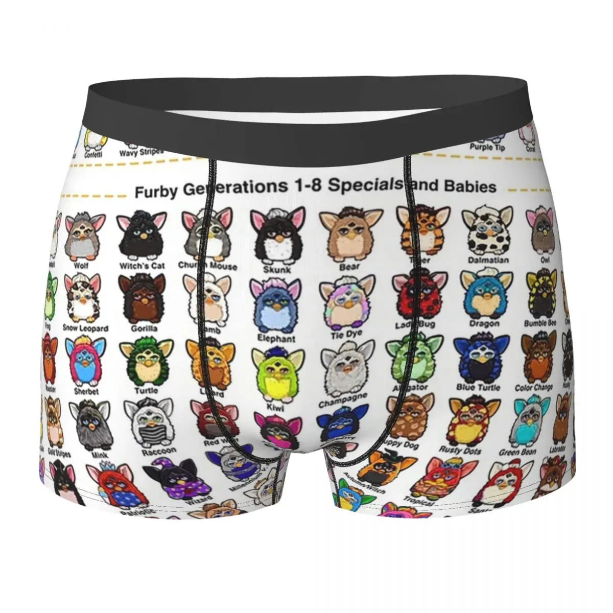 Boxer Underpants Shorts Furby Collection Panties Men's Soft Underwear for Homme Man Boyfriend Gifts