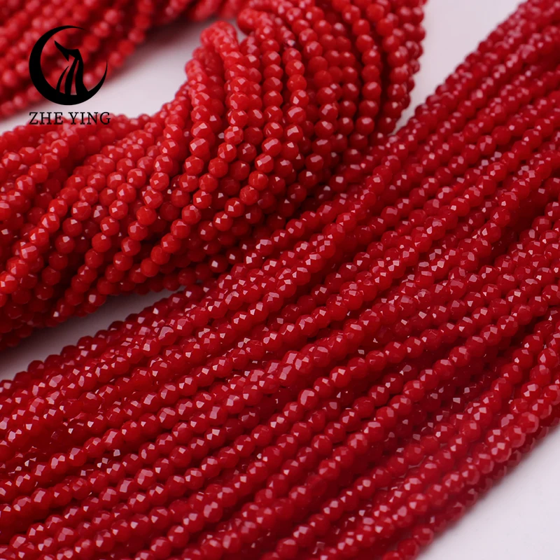 Zhe Ying 3mm Crystal Glass Beads for Needlework Small Faceted Beads for Needle Work DIY Beads Jewelry Supply 5 Strands/lot image 4