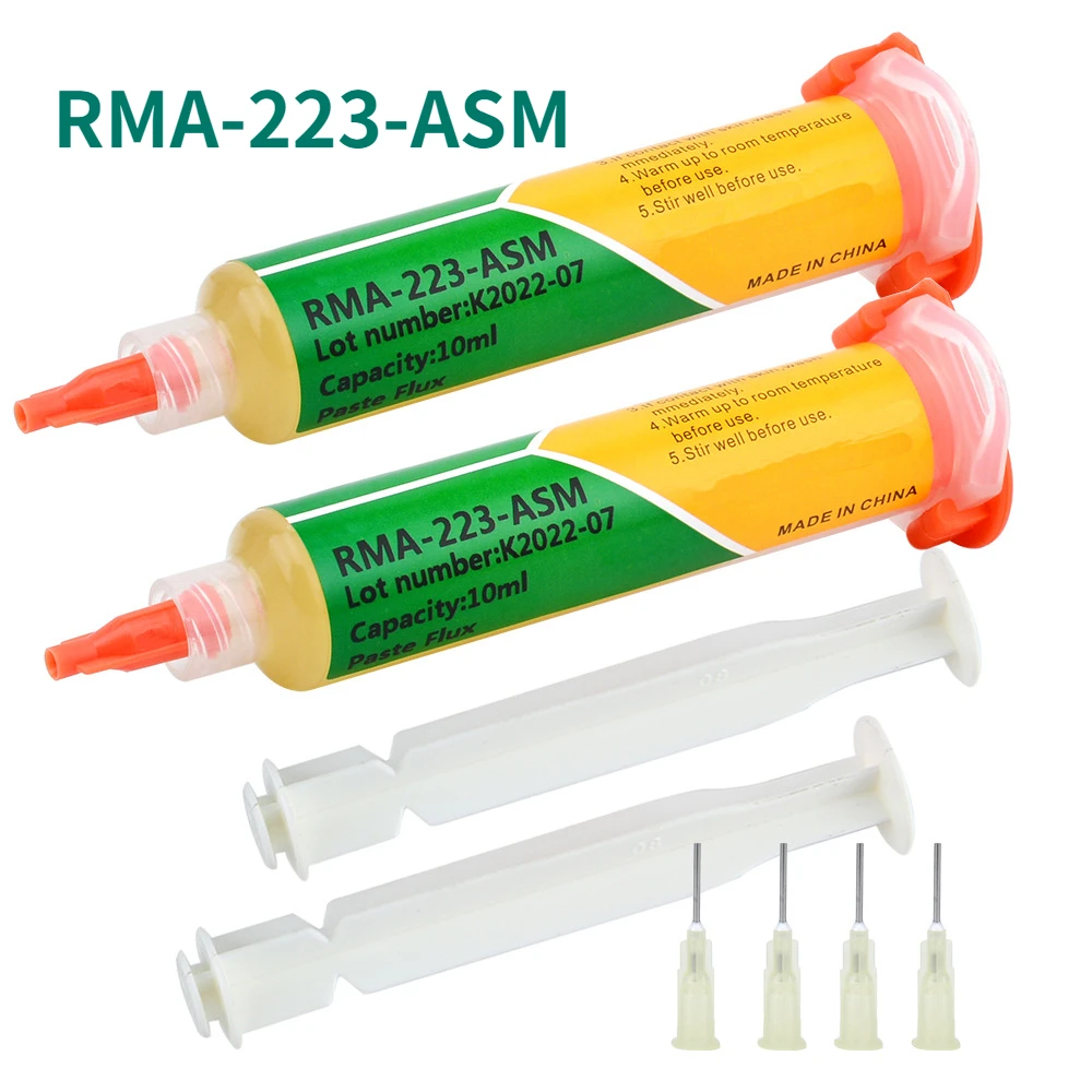 

10CC Solder Paste RMA-223-ASM BGA Needle and Tube Solder Flux Solda em pasta solder paste