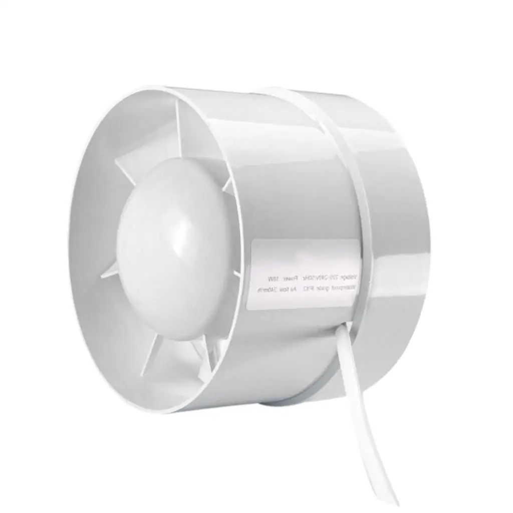 Inline Blower ABS Steel Material 4 Inch Exhaust Fan Duct Ventilation Fan Air Extractor for Window Wall Small Spaces
